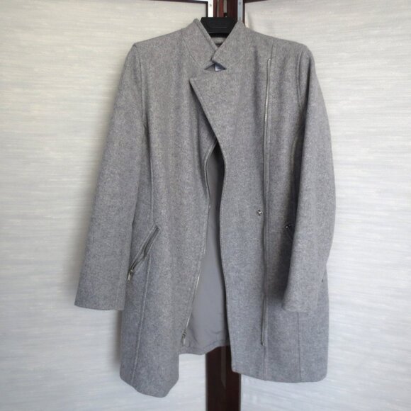 Old Navy Womens Soft Brushed Longline Gray Moto Jacket Coat S Small - Picture 9 of 9